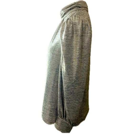 Anthropologie x Sunday in Brooklyn Gold Mock Neck Long Sleeve Metallic Top - Picture 3 of 7